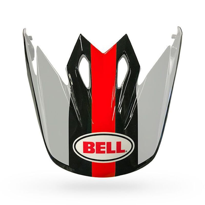 Bell Replacement Peak Marauder White/Black/Red for MX-9 Helmets