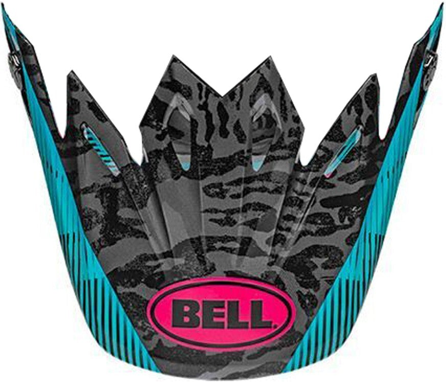 Bell Replacement Peak Chief Matte/Gloss Black/Pink/Blue for Moto-9 MIPS Helmets