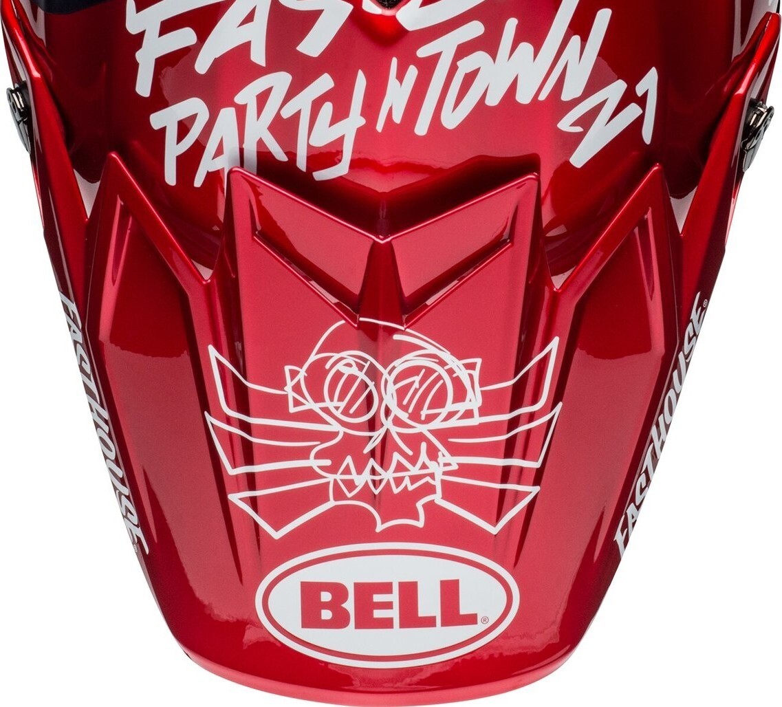 Bell Replacement Peak Fasthouse Day in the Dirt 2019 Red/Navy for Moto-9 Flex Helmets