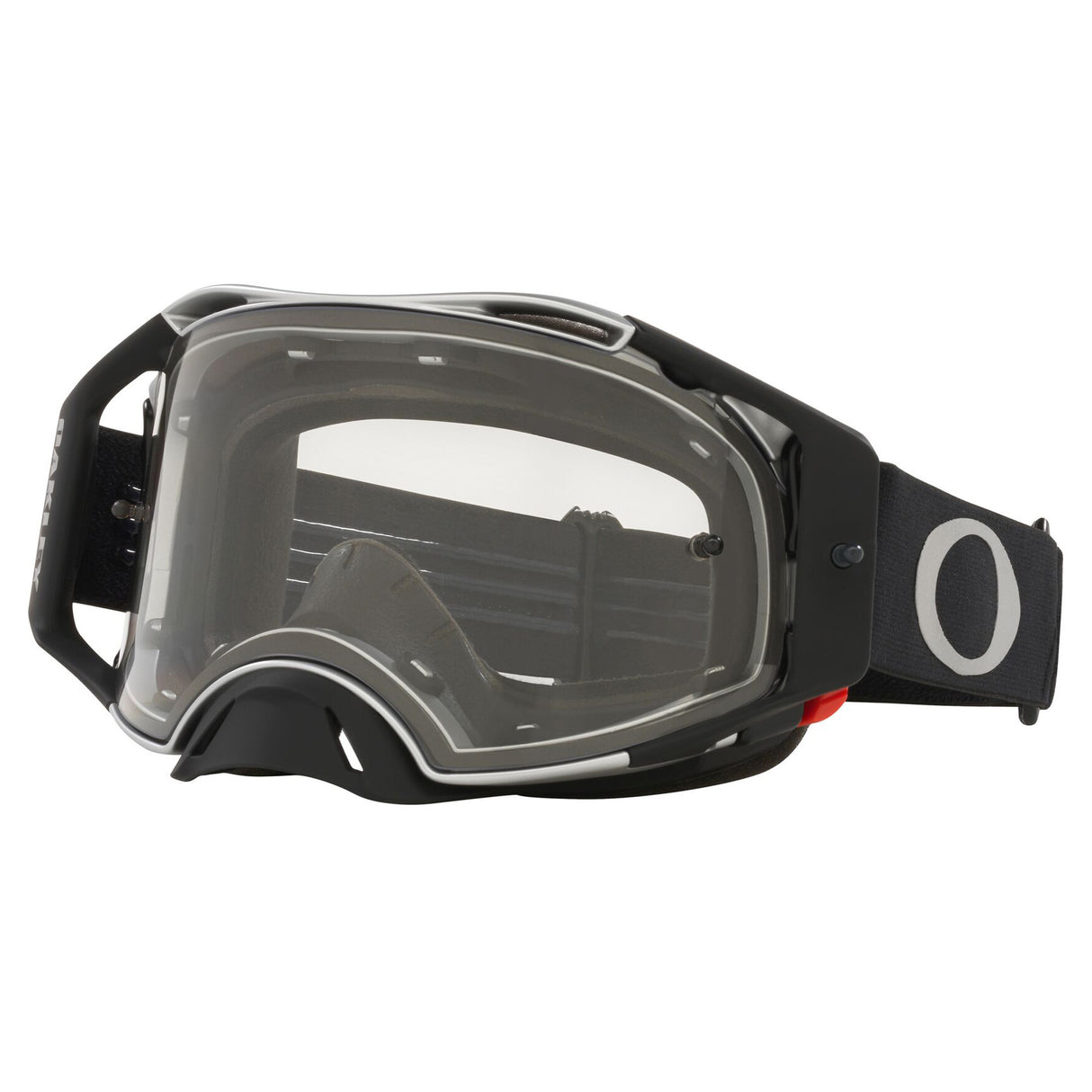 Oakley Airbrake MX Goggles w/Tuff Blocks Black Gunmetal Strap & Clear Lenses