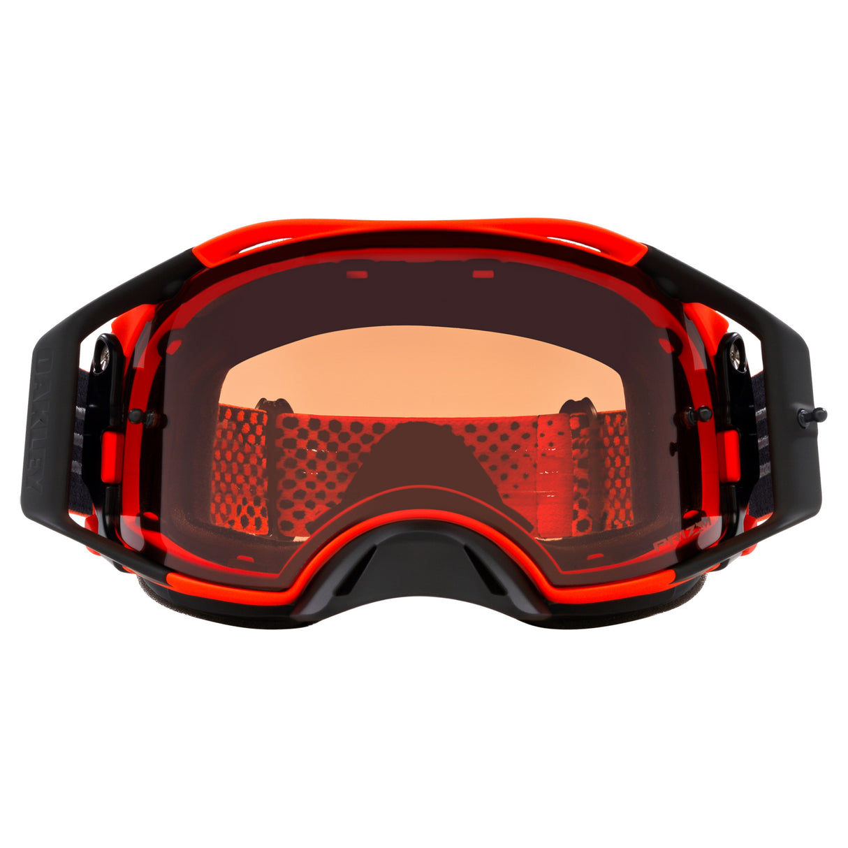 Oakley Airbrake MX Goggles w/Moto Orange B1B Strap & Prizm MX Bronze Lenses