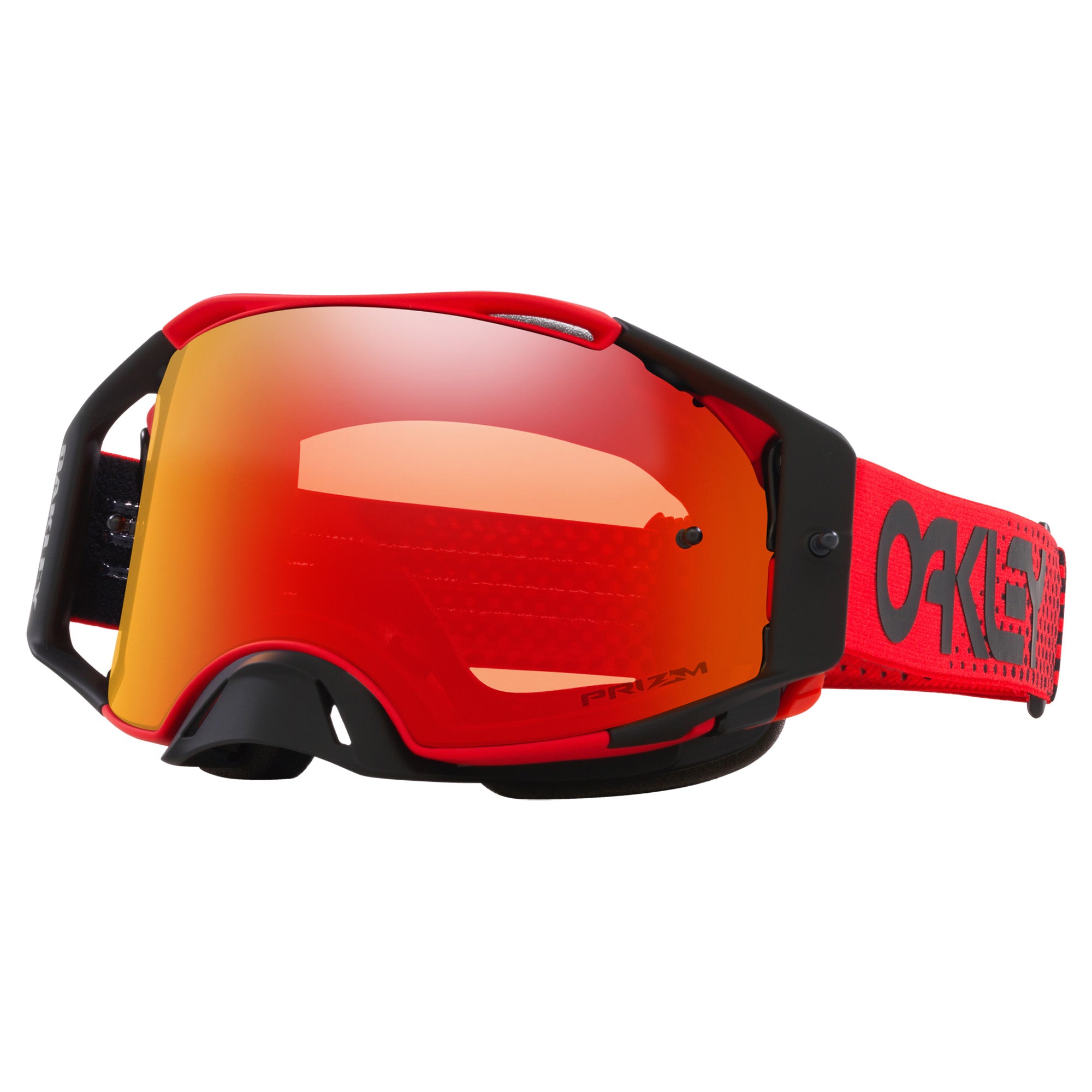 Oakley Airbrake MX Goggles w/Moto Red B1B Strap & Prizm MX Torch