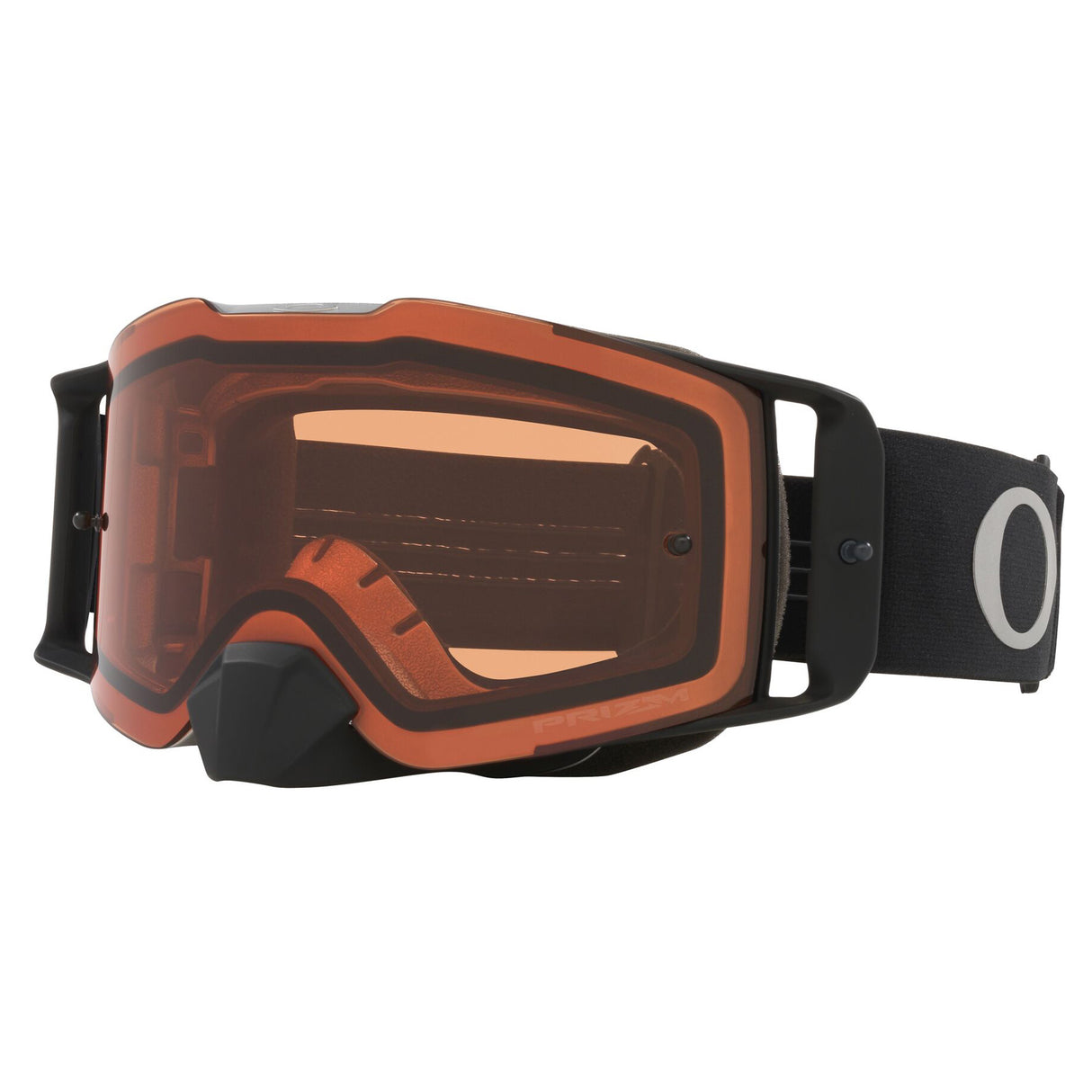 Oakley Front Line MX Goggles w/Tuff Blocks Black Gunmetal Strap & Prizm MX Bronze Lenses