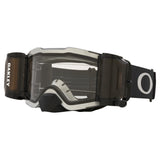 Oakley Front Line MX Goggles w/Tuff Blocks Black Gunmetal Strap & Race Ready Clear Roll-Off Lenses