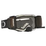 Oakley Front Line MX Goggles w/Tuff Blocks Black Gunmetal Strap & Race Ready Clear Roll-Off Lenses