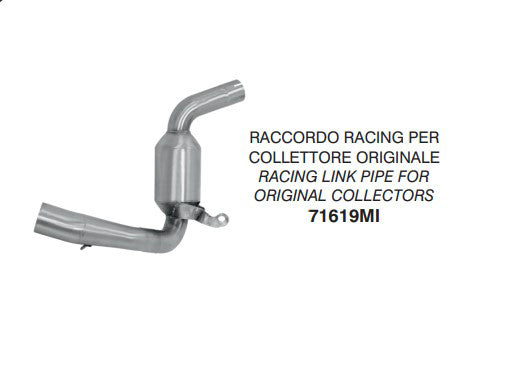 Arrow 71619MI Racing Link Pipe for Original Collectors for KTM RC 125/RC 390 15-16