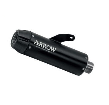 Arrow 71843JRN Rebel Dark Nichrom Slip-On Muffler w/Carbon End Cap for Yamaha MT-07 14-20/Tracer 700 16-20/XSR 700 16-20/Tracer 7 21-24