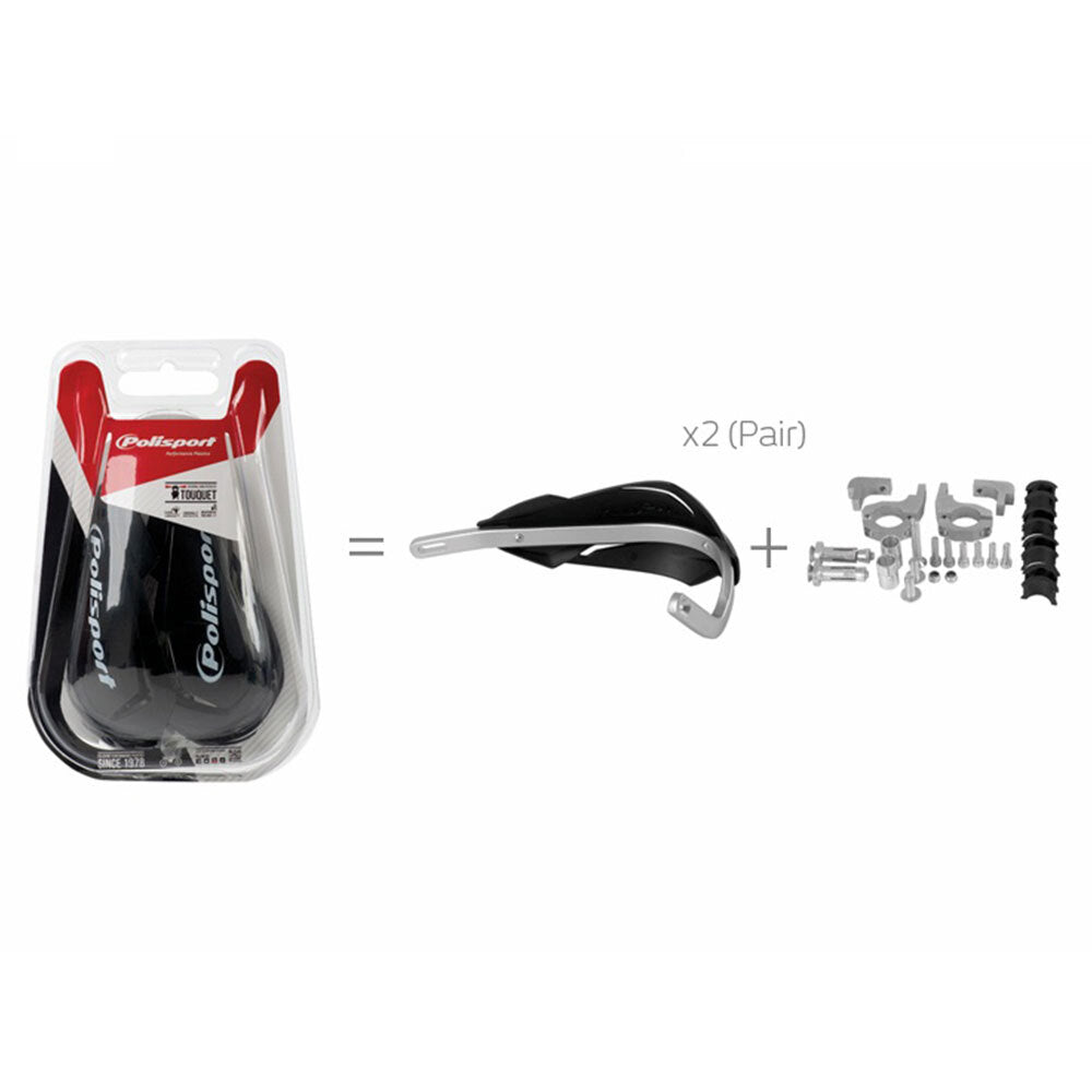 Polisport 75-830-67R Touquet Handguards Red