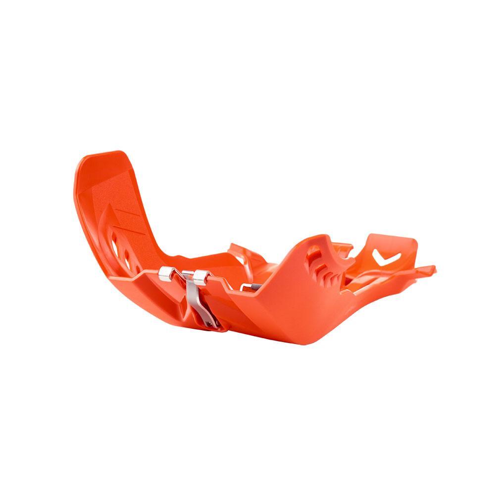 Polisport 75-847-21O Fortress Skid Plate w/Linkage Guard Orange for KTM SX 250/XC 250/300 19-22