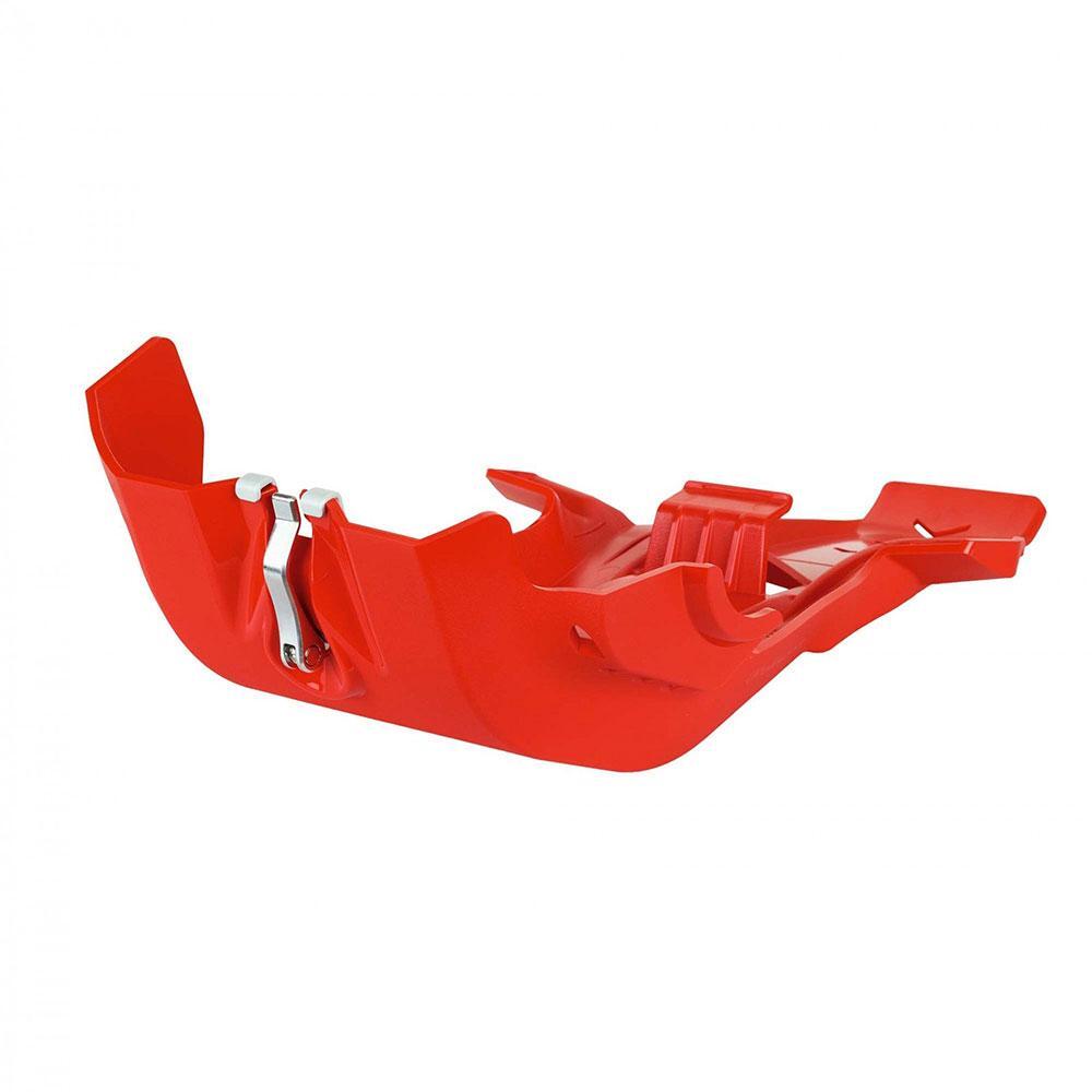 Polisport 75-847-64R4 Fortress Skid Plate w/Link Red for Honda CRF250R/CRF250RX 22-24/CRF450R/CRF450RX 21-24