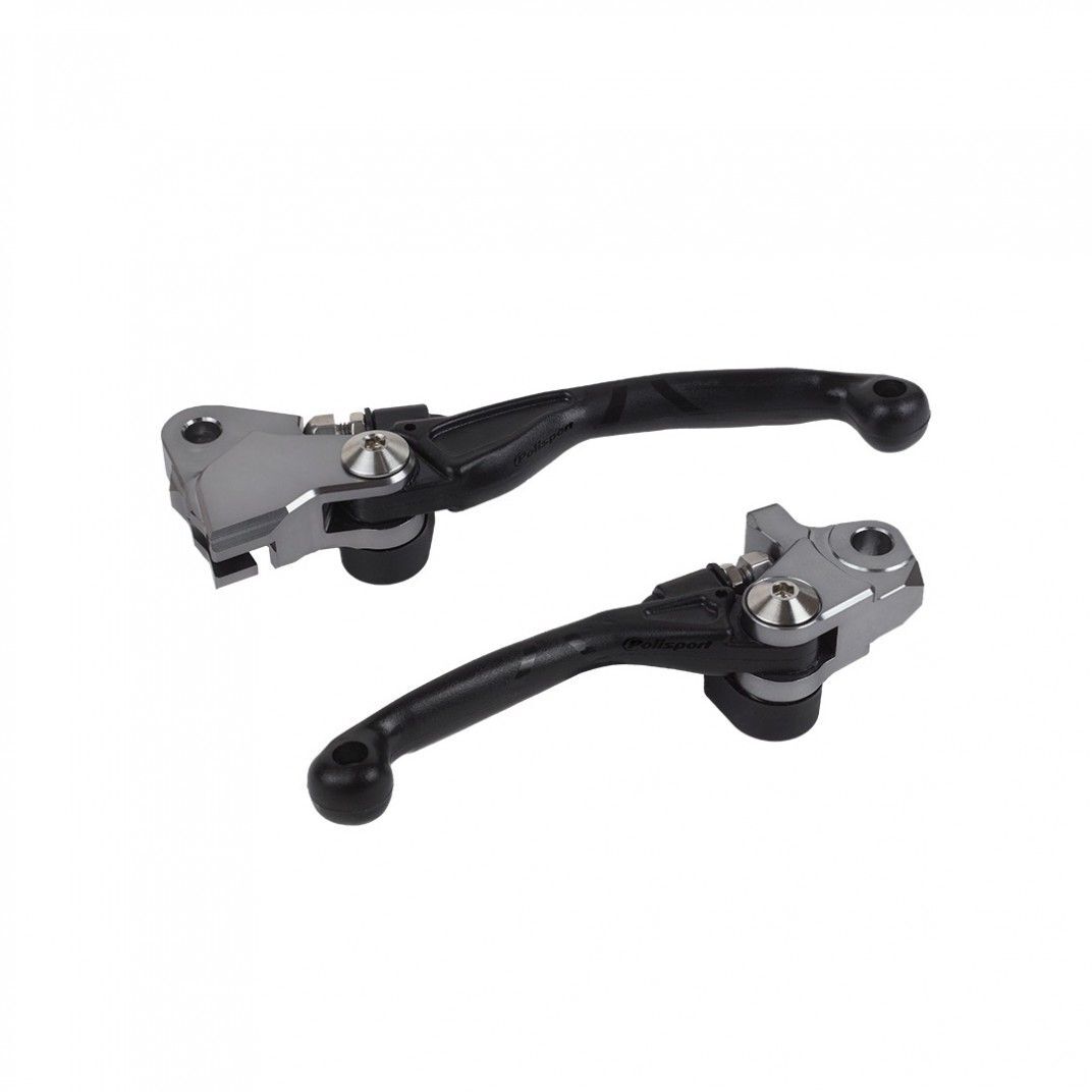 Polisport 75-848-7212 Folding Lever Set Black for Kawasaki KX250F/450F 05-12