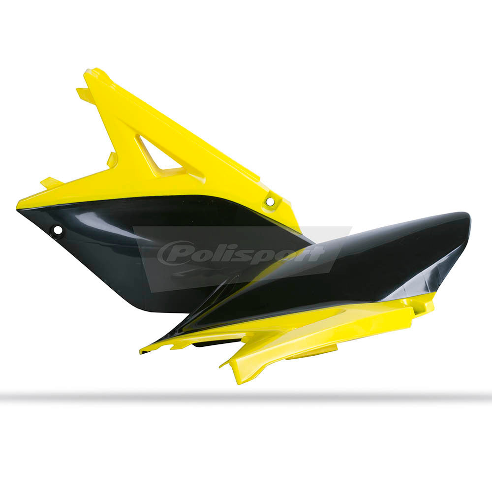 Polisport 75-860-52Y Side Covers Yellow/Black for Suzuki RMZ250 10-18