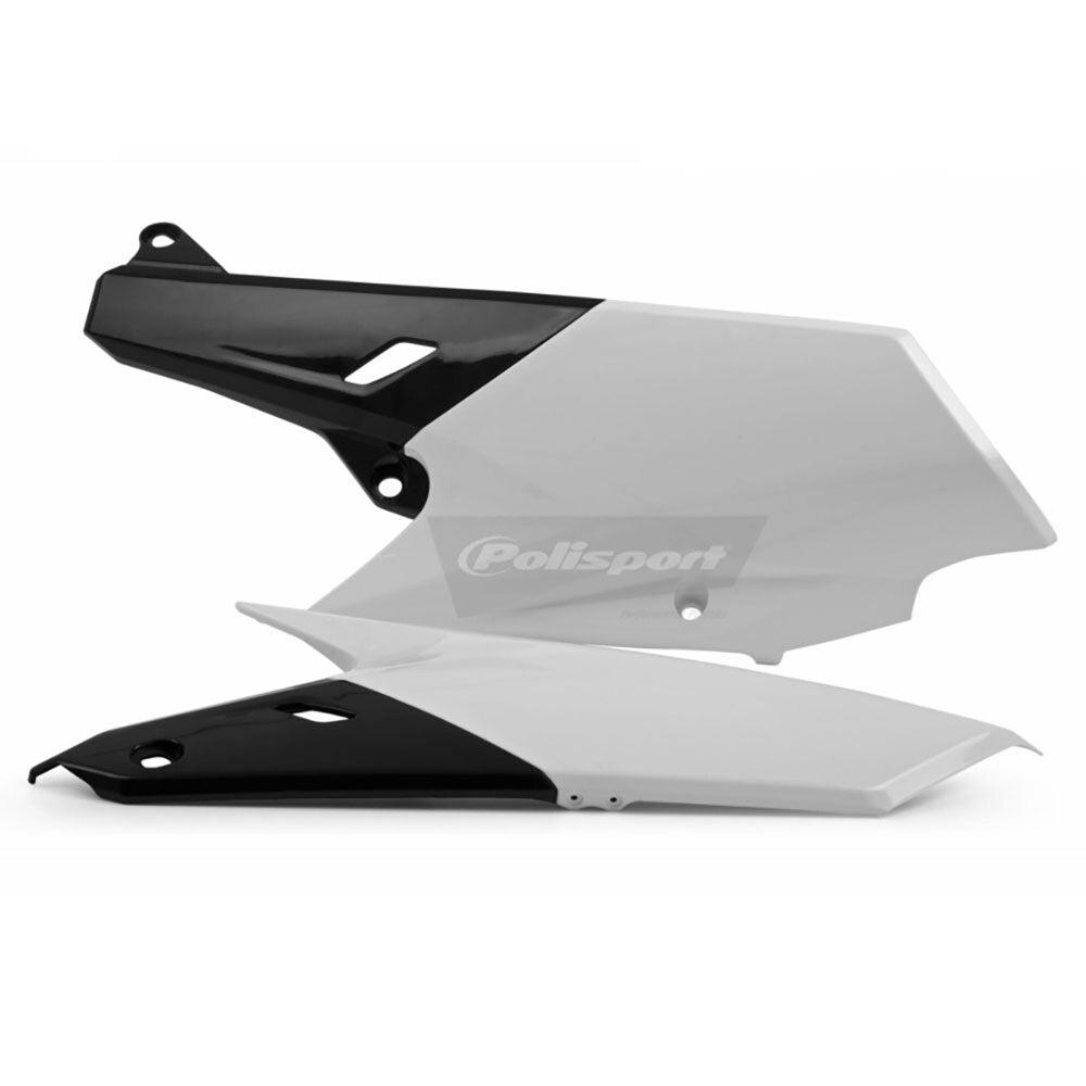 Polisport 75-860-70W Side Covers White/Black for Yamaha YZ250F 14-18/450F 14-17/YZ250FX/WR250F 15-19/YZ450FX/WR450F 16-18