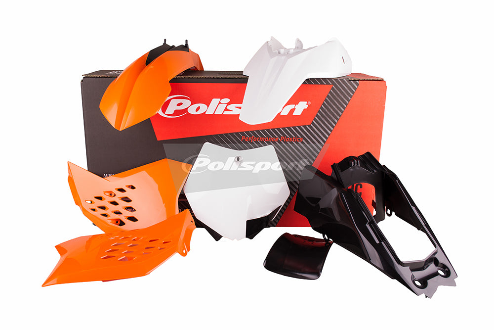 Polisport 75-904-50 Plastics MX Kit OEM 2012 Colours (Inc. Air Box & Shock Mud Guard) for KTM 65 SX 12-15