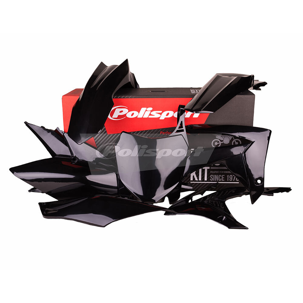 Polisport 75-905-62 Plastics MX Kit Black for Honda CRF250R 14-17/CRF450R 13-16