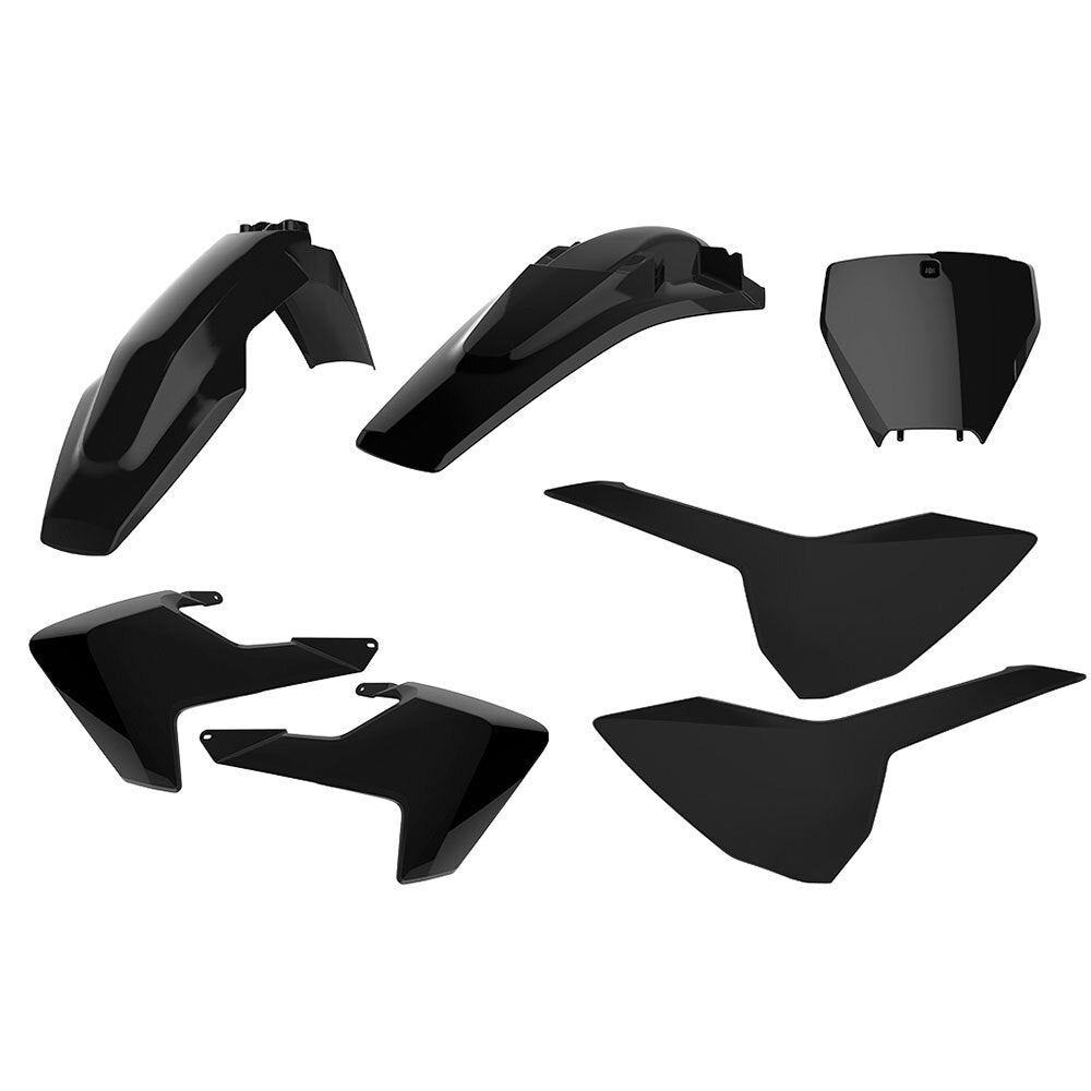 Polisport 75-906-88 Plastics MX Kit Black for Husqvarna TC/FC 16-18