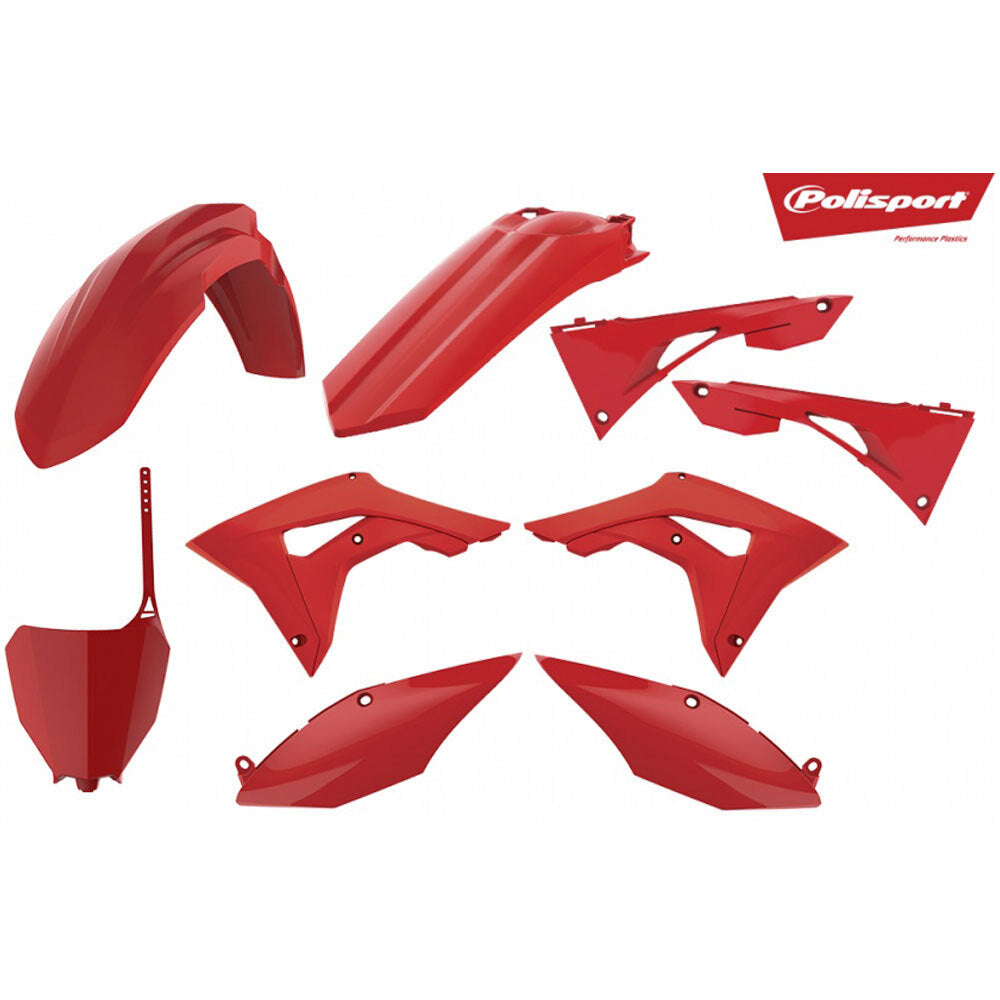 Polisport 75-907-22 Plastics MX Kit Red for Honda CRF250 18-20/CRF450R 17-20