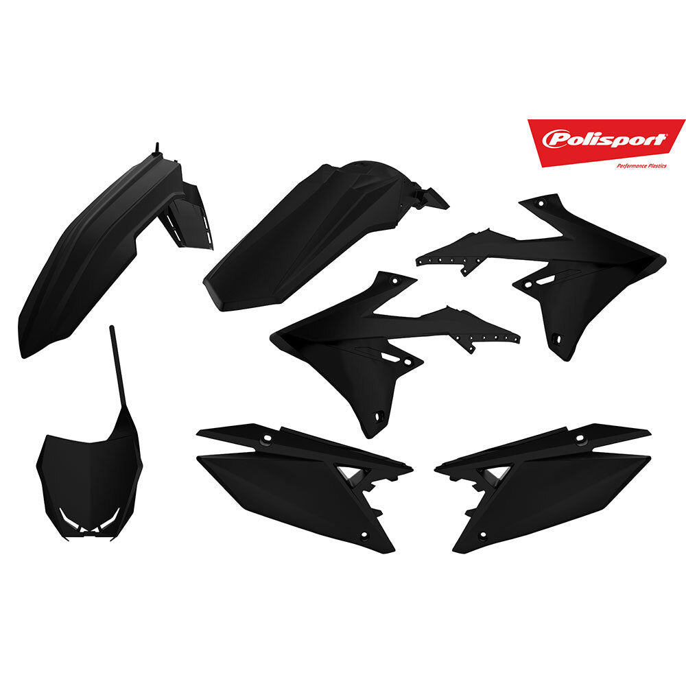 Polisport 75-907-65 Plastics MX Kit Black for Suzuki RMZ250 19/RMZ450 18-19