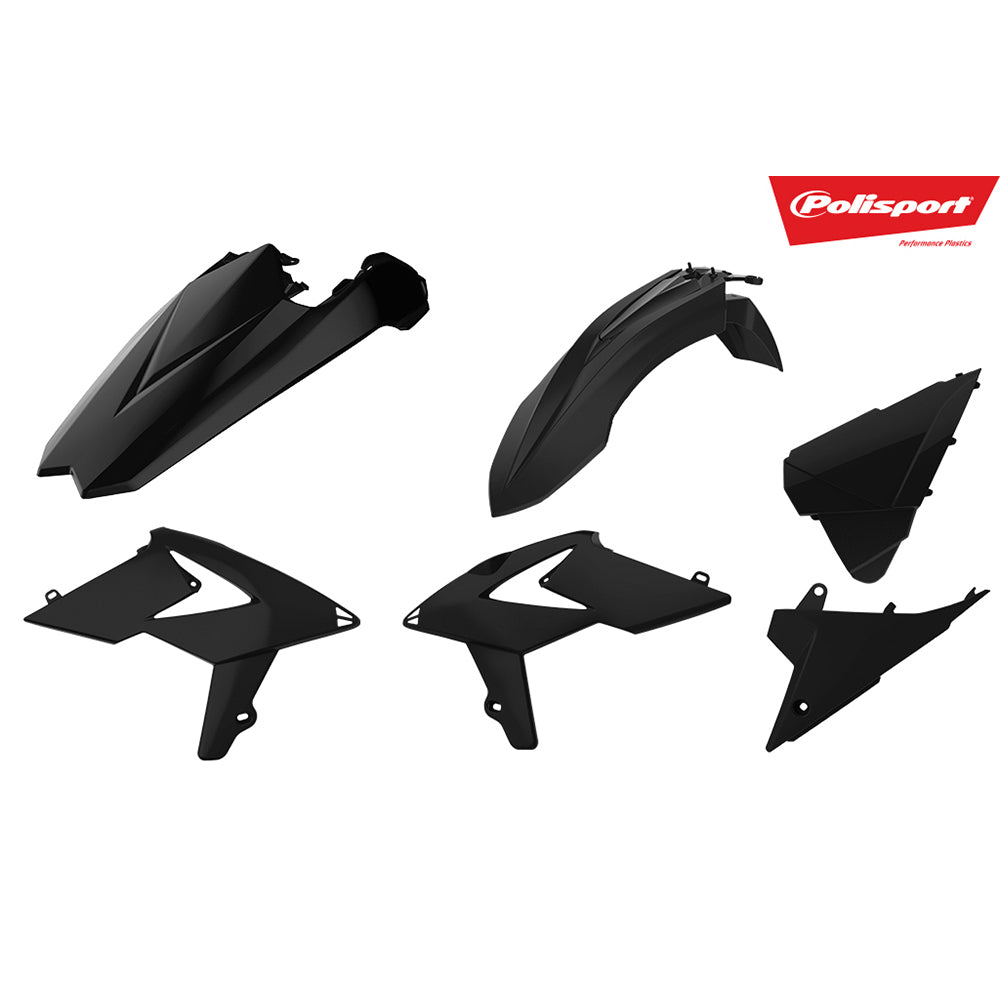 Polisport 75-907-77 Plastics Enduro Kit Black for Beta RR 2T/4T 18-19