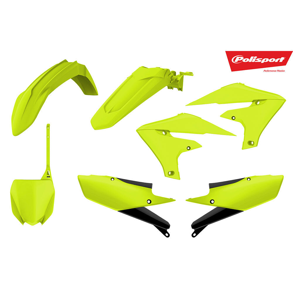 Polisport 75-907-82 Plastics MX Kit Fluro Yellow for Yamaha YZ250F 19-23/YZ450F 18-23