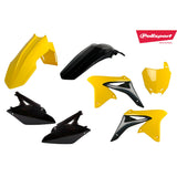 Polisport 75-908-38 Plastics MX Kit Yellow/Black for Suzuki RMZ250 10-18