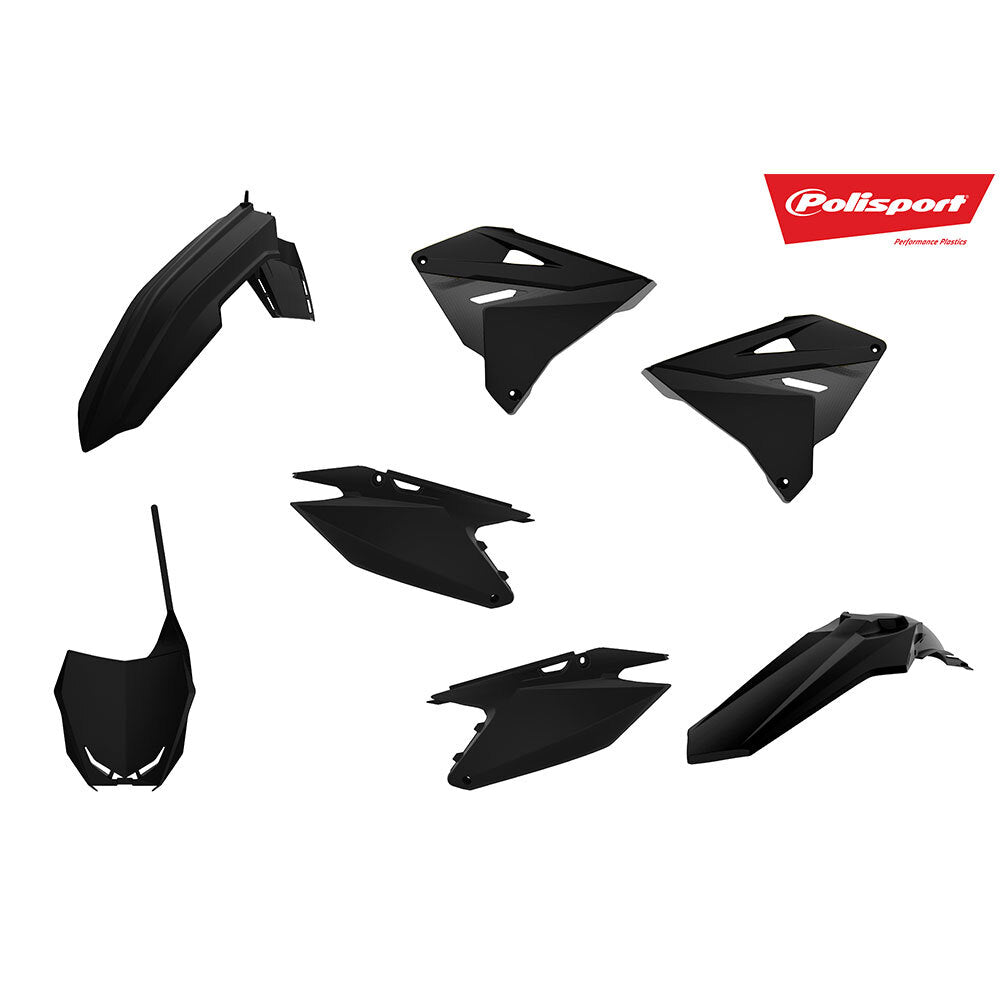 Polisport 75-908-65 Restyle Plastics MX Kit Black for Suzuki RM125/250 01-08