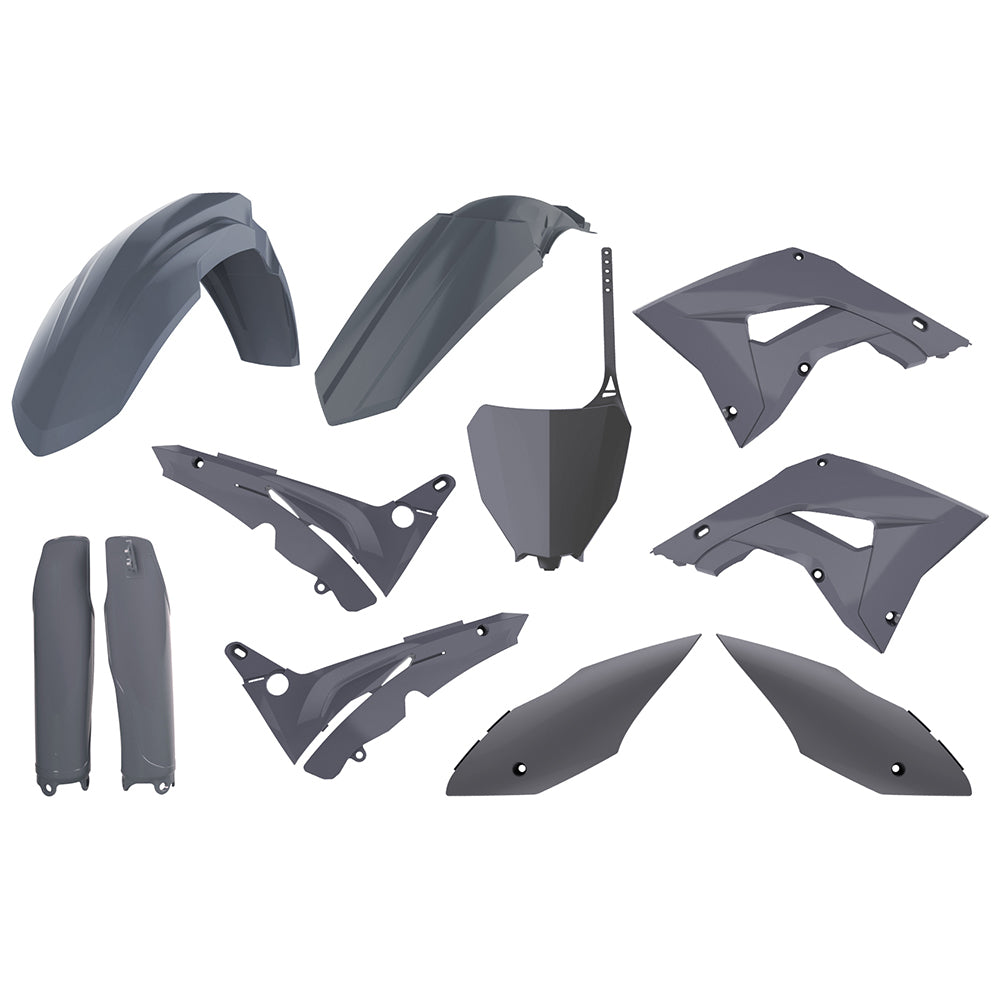 Polisport 75-908-75 Restyle Plastics MX Kit (Inc. Air Box Covers) Nardo Grey for Honda CR125/250 02-07