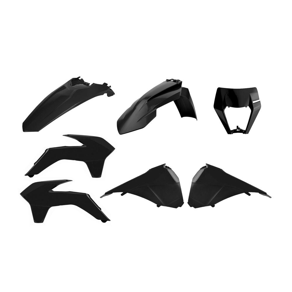 Polisport 75-908-80 Restyle Plastics MX Kit Black for KTM EXC/EXC-F/XC-W/XC-FW 14-16