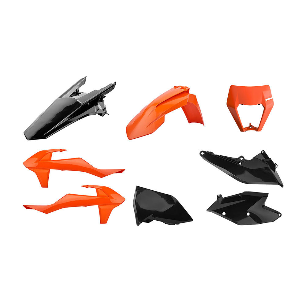 Polisport 75-908-85 Plastics Enduro Kit Orange/Black for KTM EXC/EXCF 17-19