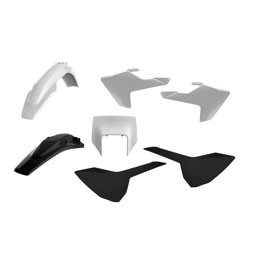 Polisport 75-908-96 Plastics Enduro Kit White/Black for Husqvarna TE/FE 17-19