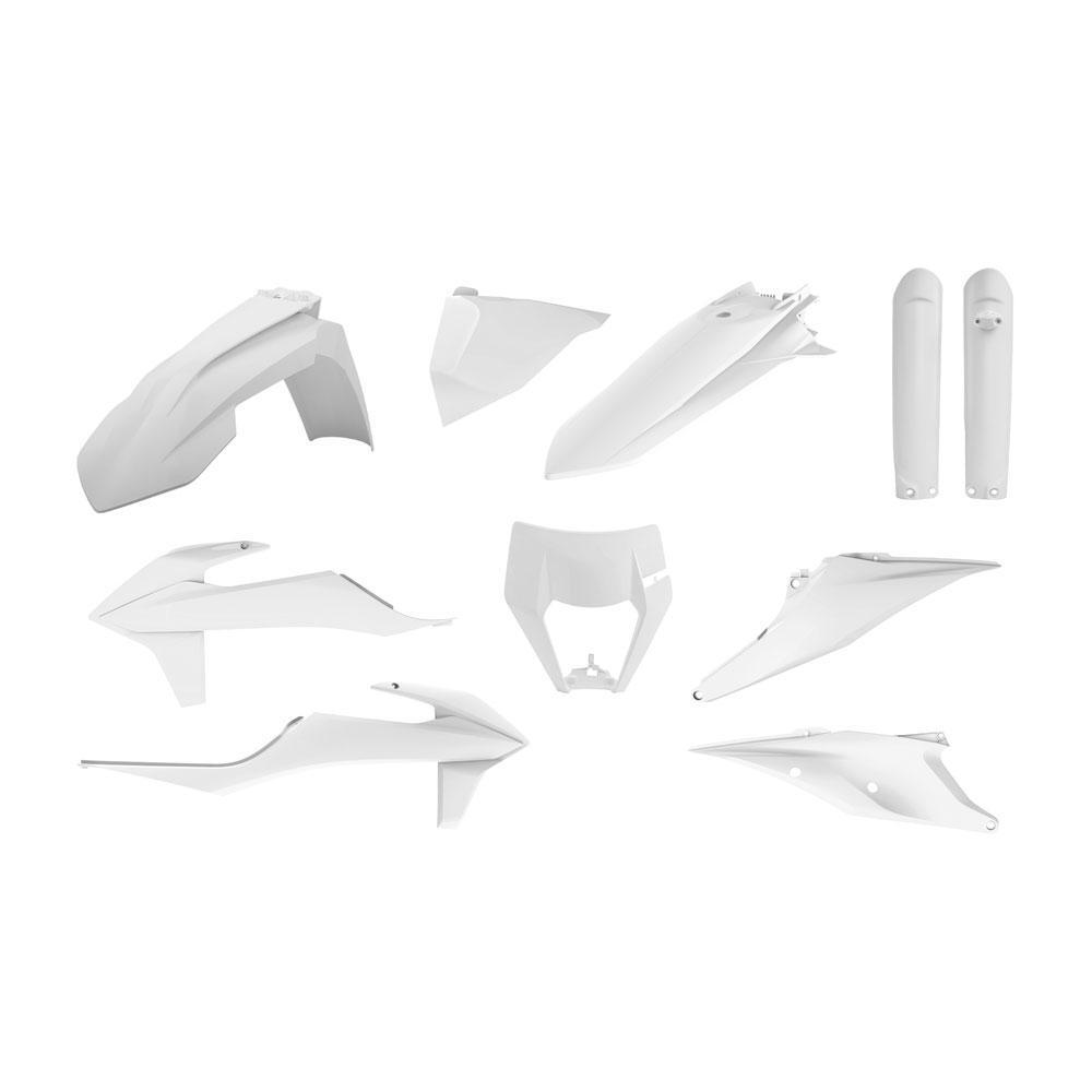 Polisport 75-910-16 Enduro Plastic Kit White for KTM EXC/EXC-F 20-23