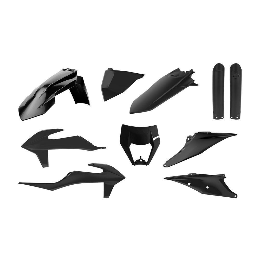 Polisport 75-910-17 Enduro Plastic Kit Black for KTM EXC/EXC-F 20-23