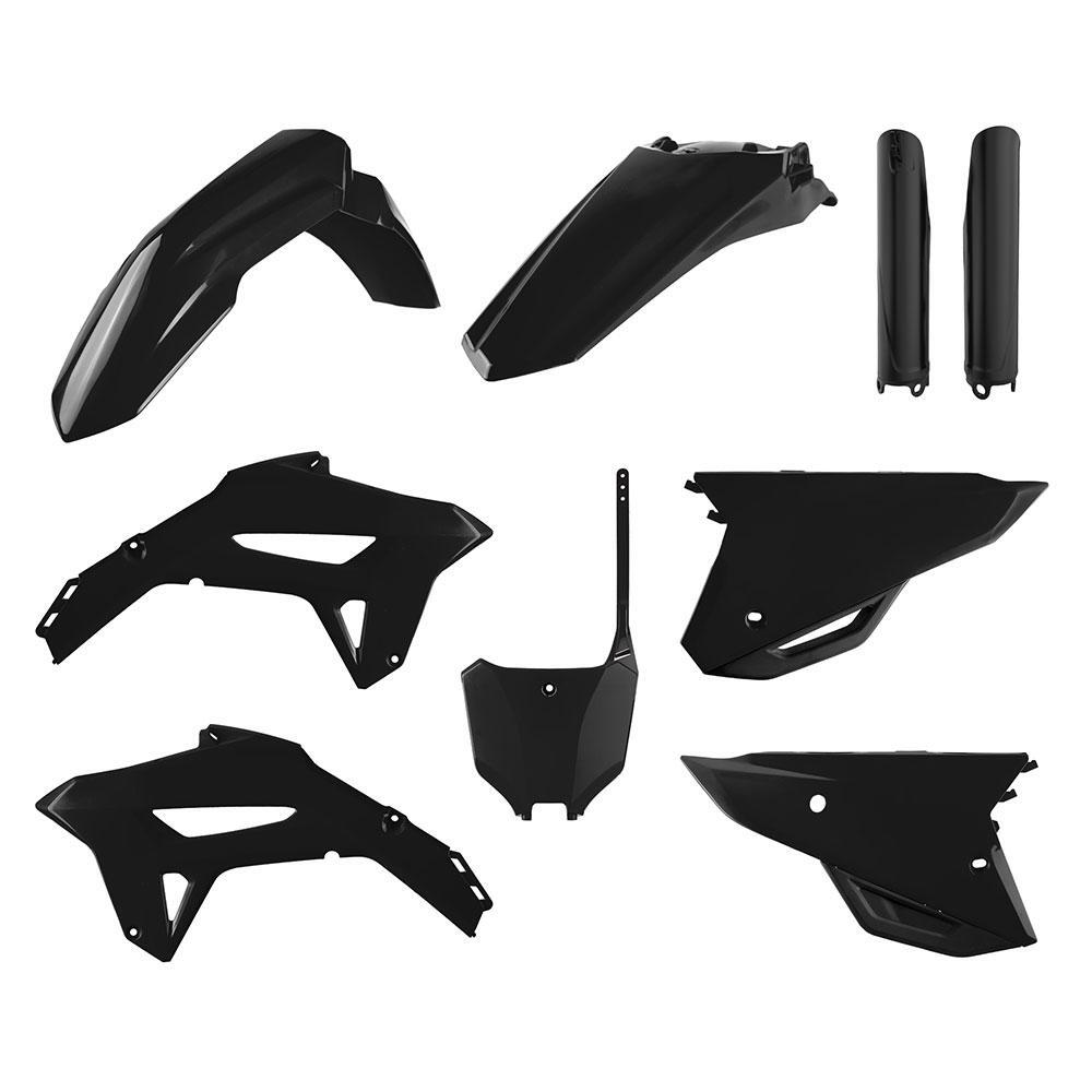 Polisport 75-910-56 MX Plastic Kit Black for Honda CRF250R 22-24/CRF450R 21-24