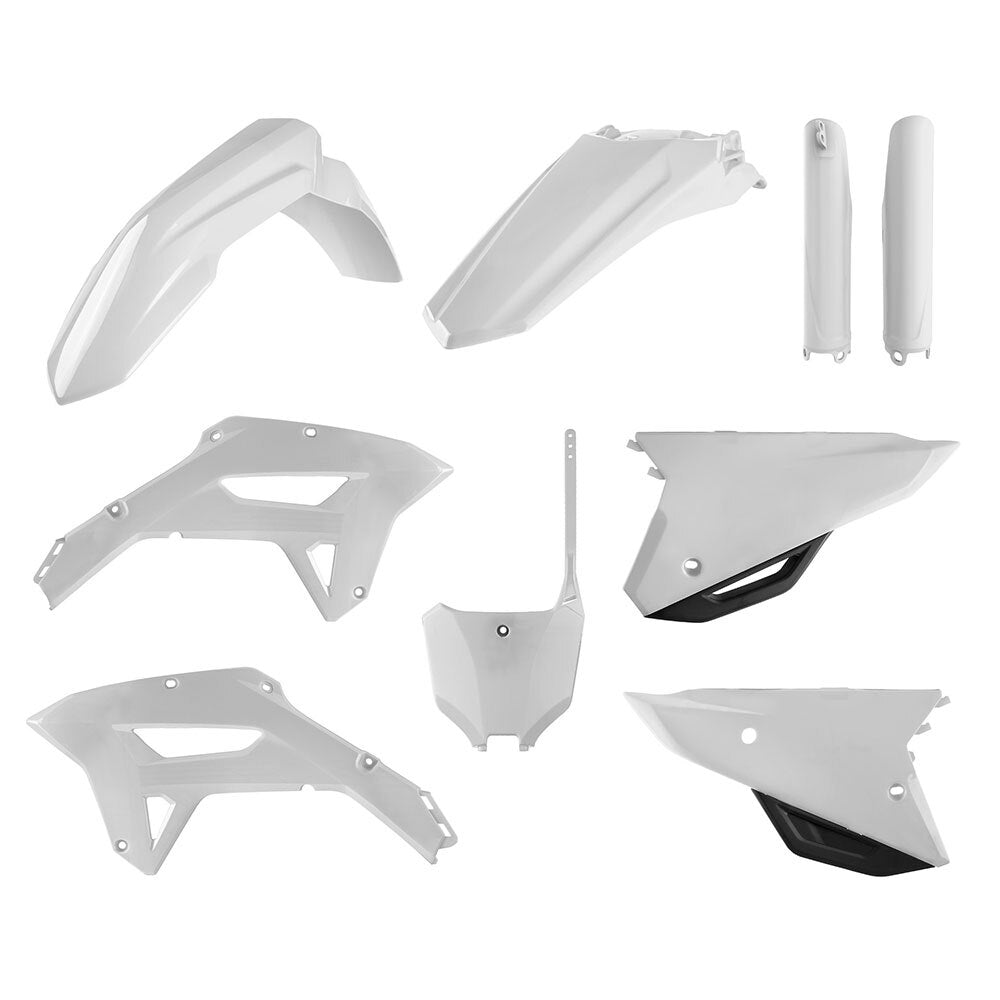 Polisport 75-910-93 Plastics Enduro Kit White (Inc. Fork Guard Protectors) for Honda CRF250RX 22-24/CRF450RX 21-24