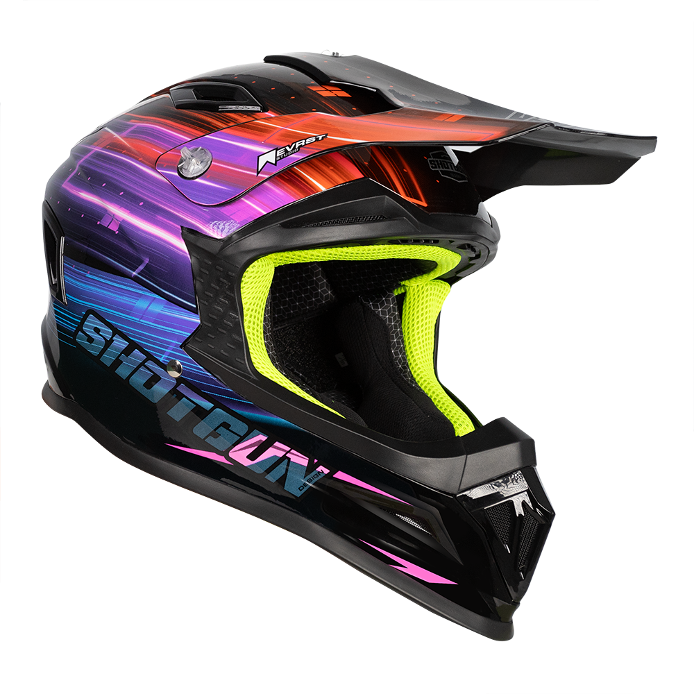 RXT SG-1 Ultra+ Shotgun Blur Gloss Black/Pink Helmet