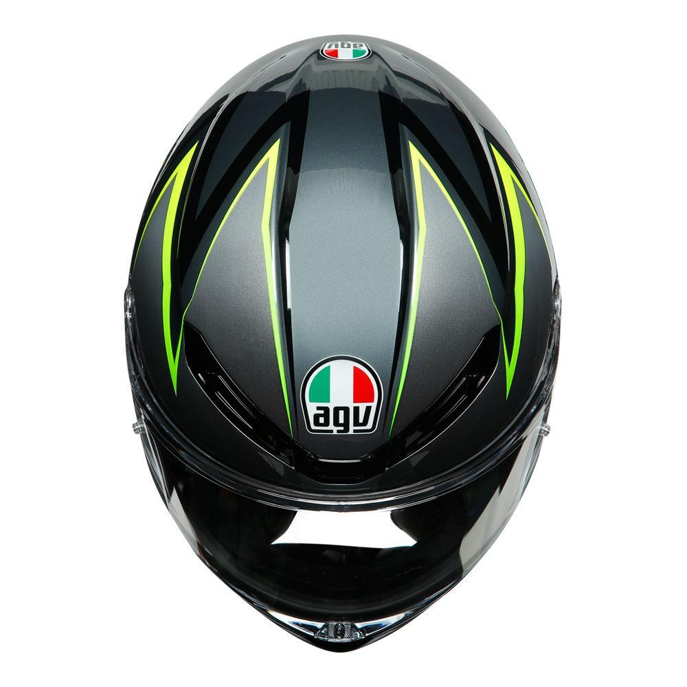 AGV K6 Flash Grey/Black/Lime Helmet