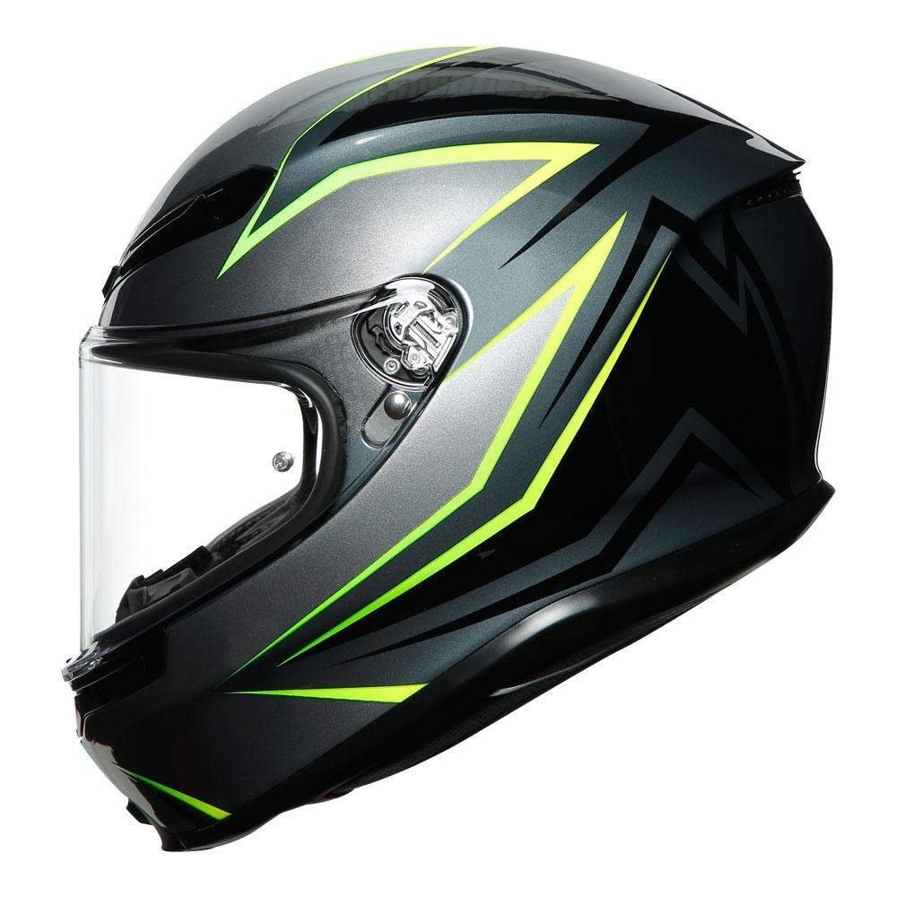 AGV K6 Flash Grey/Black/Lime Helmet