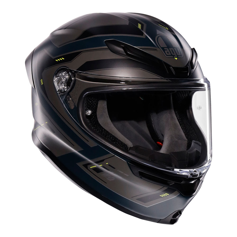 AGV K6 S Enhance Matte Grey/Fluro Yellow Helmet