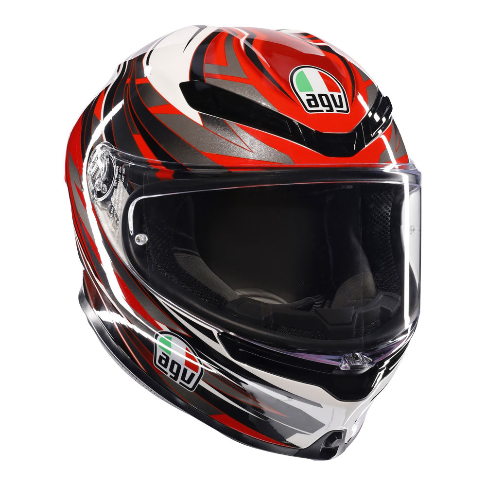 AGV K6 S Reeval White/Red/Grey Helmet