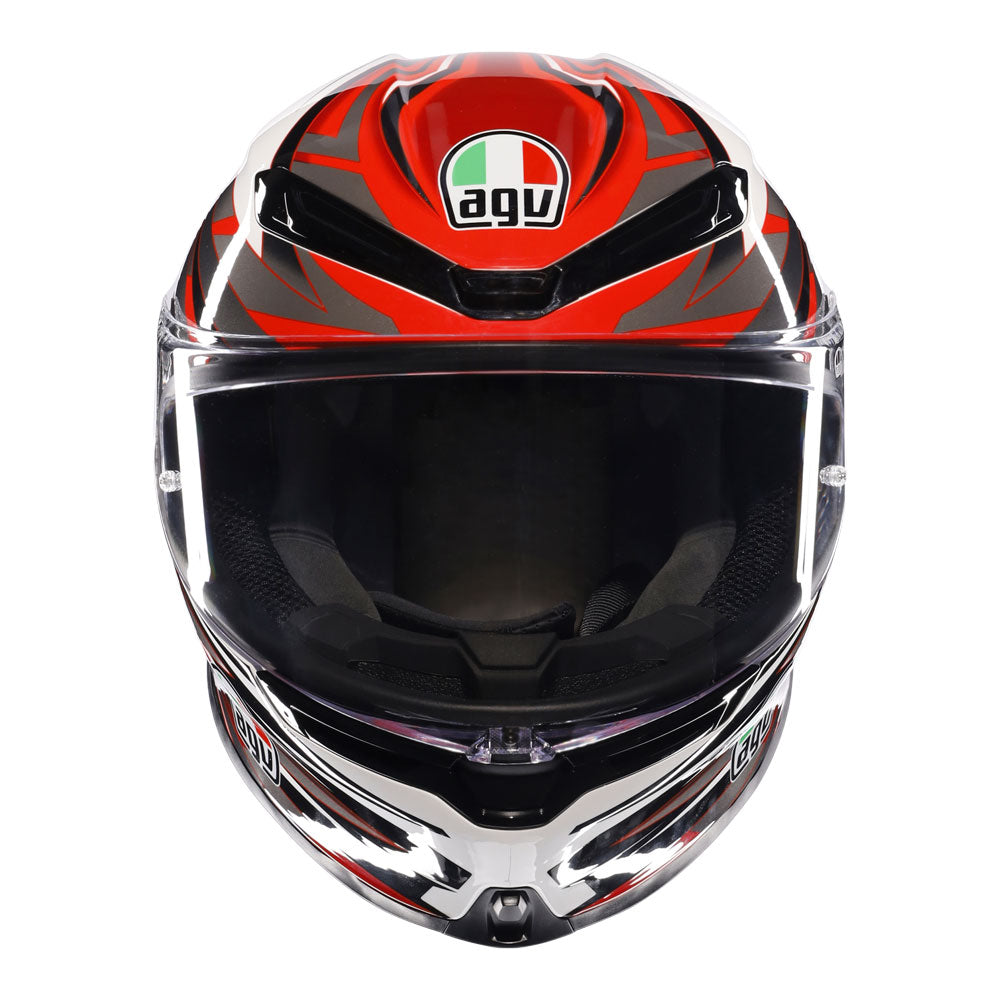 AGV K6 S Reeval White/Red/Grey Helmet