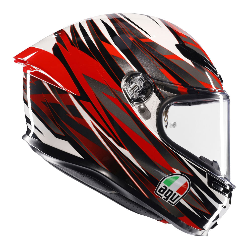 AGV K6 S Reeval White/Red/Grey Helmet