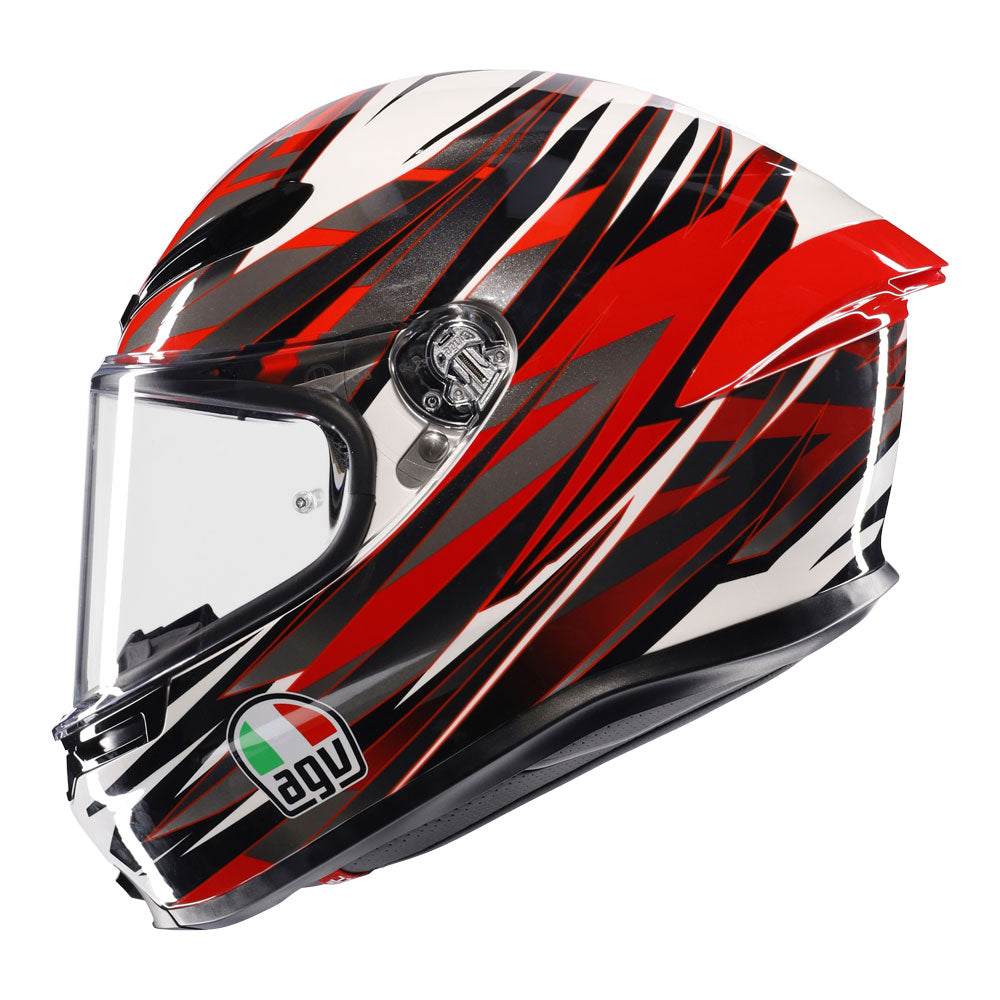 AGV K6 S Reeval White/Red/Grey Helmet