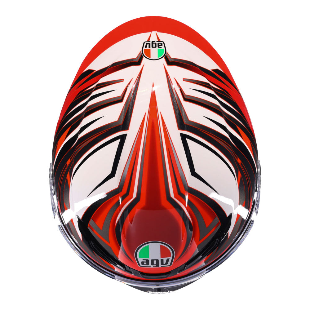 AGV K6 S Reeval White/Red/Grey Helmet