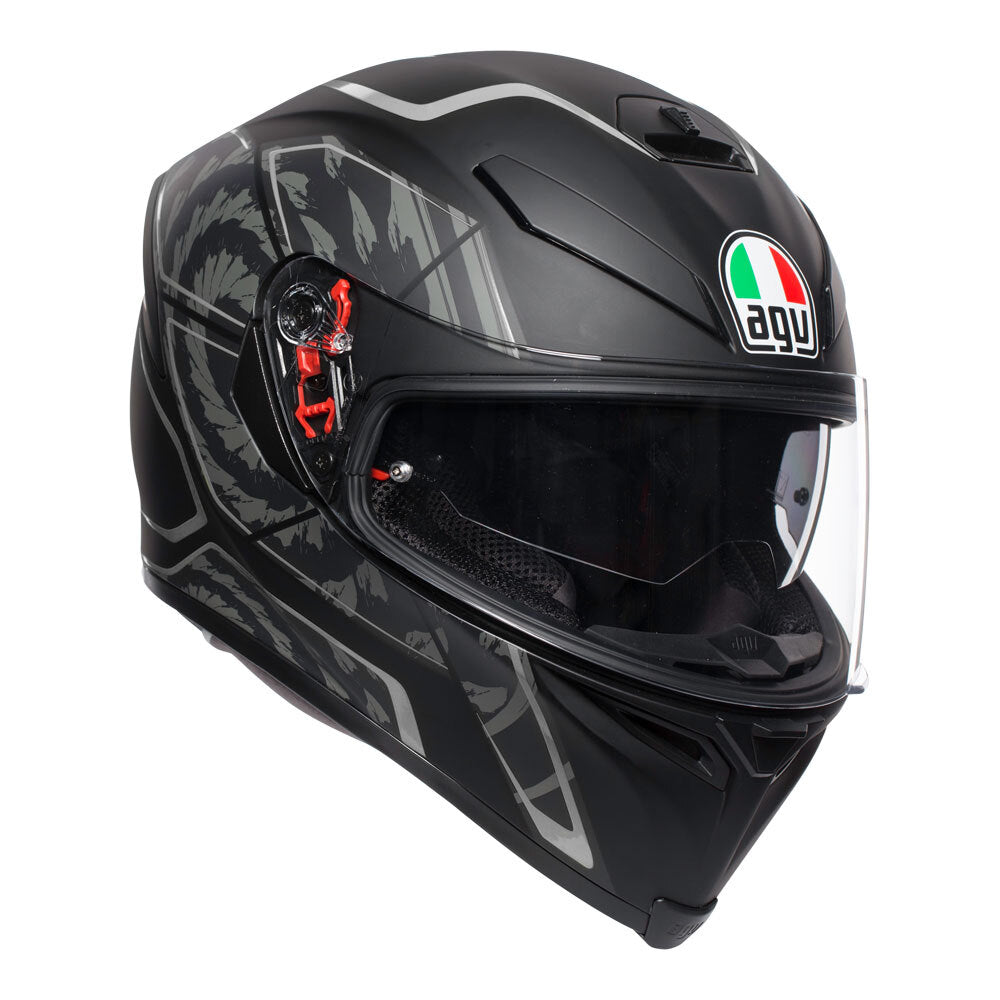 AGV K5 S Tornado Matte Black/Silver Helmet - EasyR