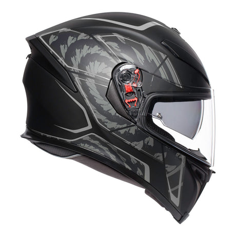 AGV K5 S Tornado Matte Black/Silver Helmet - EasyR