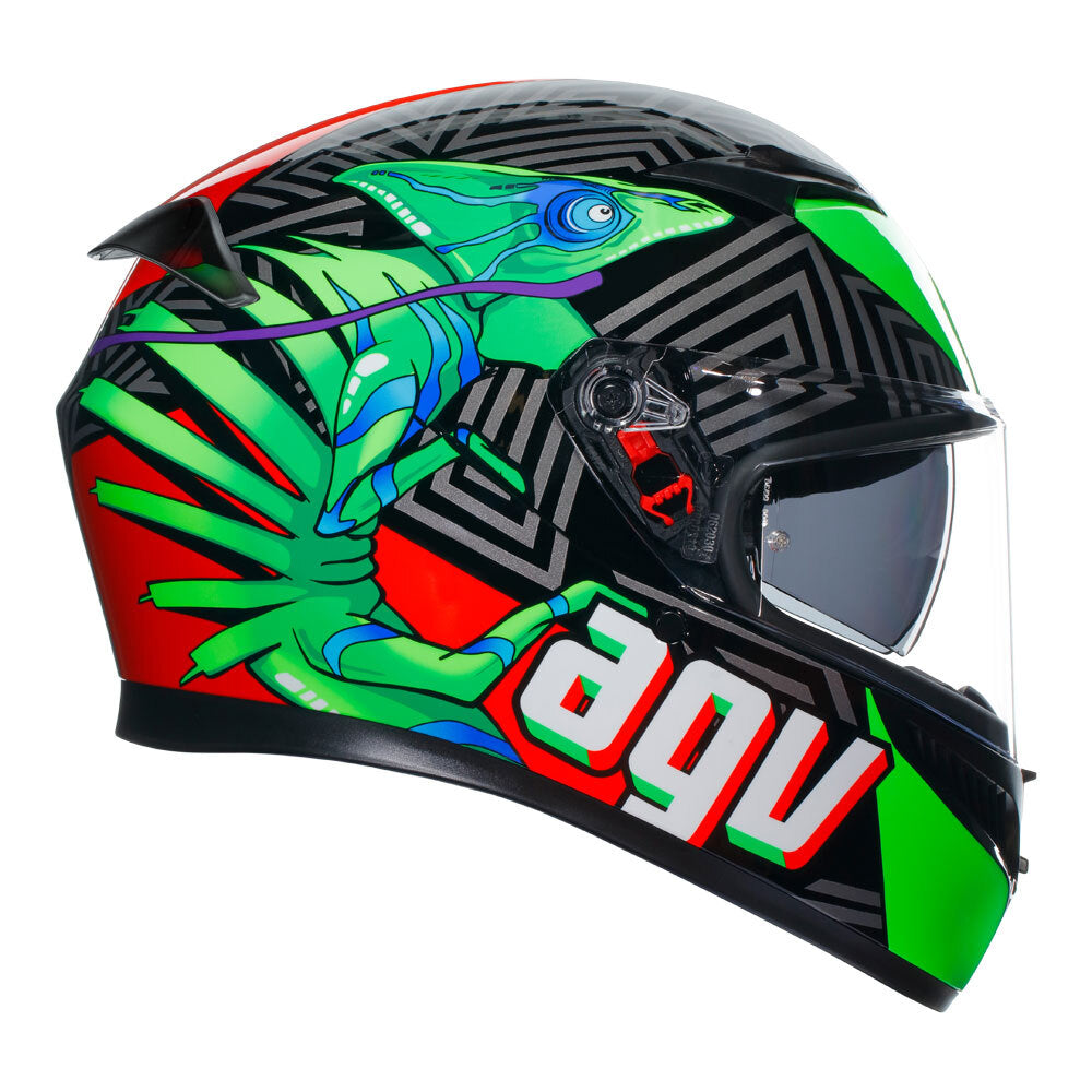 AGV K3 Kamaleon Black/Red/Green Helmet