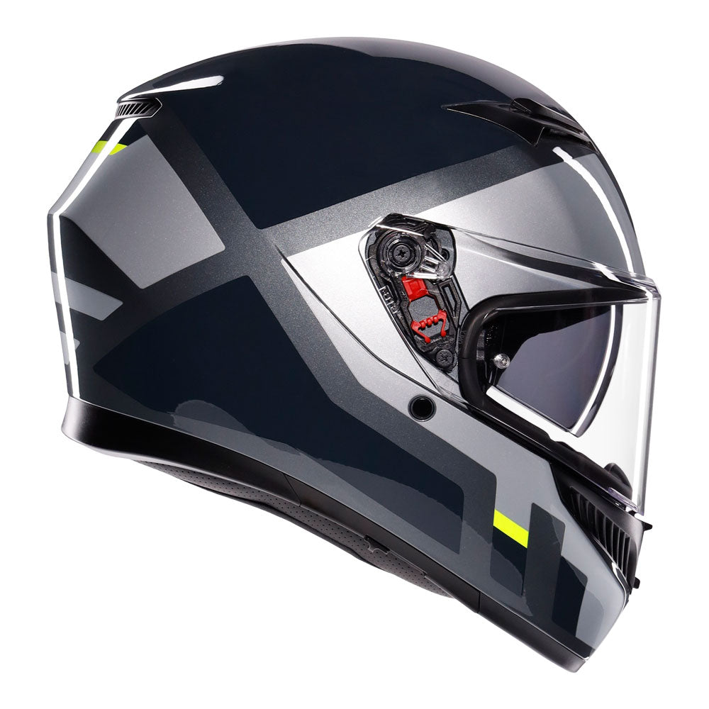 AGV K3 Shade Grey/Fluro Yellow Helmet