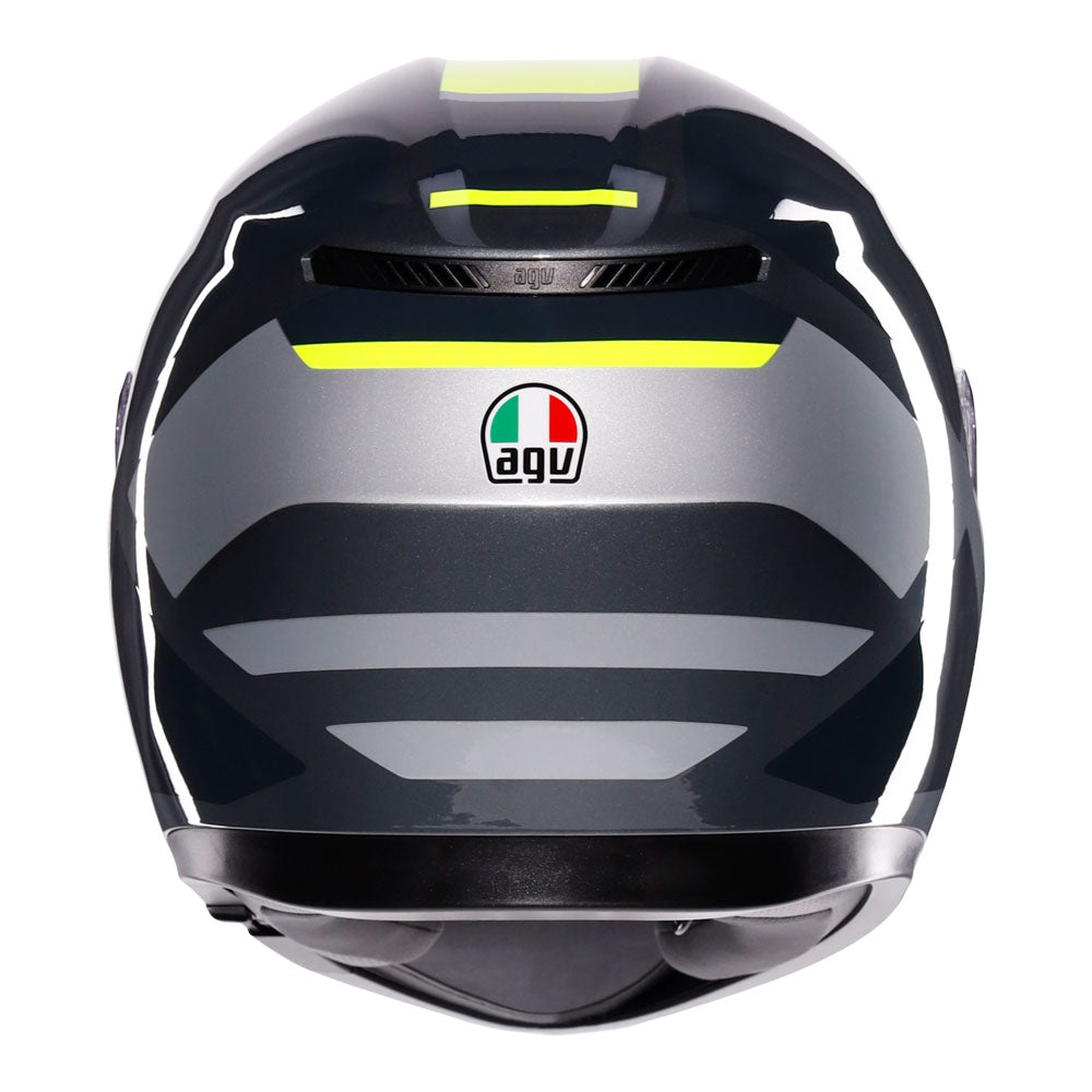 AGV K3 Shade Grey/Fluro Yellow Helmet