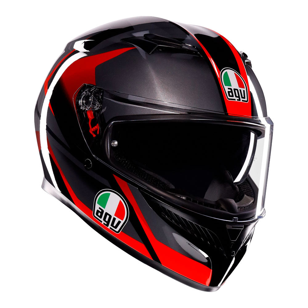 AGV K3 Striga Matte Black/Grey/Red Helmet