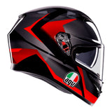 AGV K3 Striga Matte Black/Grey/Red Helmet